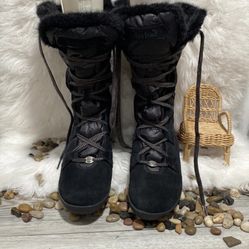 TIMBERLAND Women's Parkin Black Puffy Lace Up Boots #19635 Sz 9