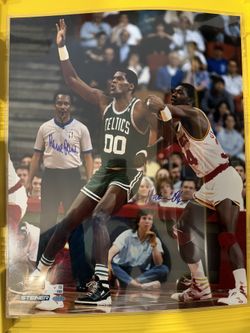 Hakeem Olajuwon/ Robert Parrish Signed 16x20 Photo Houston Rockets/ Boston Celtics Fanatics