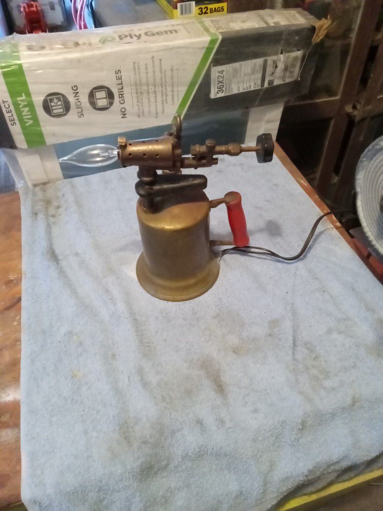 Antique Brass Torch Steampunk Lamp
