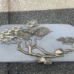Brian Bijan Mid Century Modern MCM Brass Wall Sculpture 1970 Bonsai Tree Large Heavy 