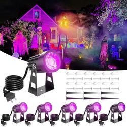 Black Light Outdoor,3W Halloween Blacklight Spotlight IP67 Waterproof Landscape Lighting with Stake 5.9 Ft, Black Lights for Fluorescent Party, Poster
