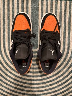 Air Jordan 1 Low Black Orange Sneakers 9.5
