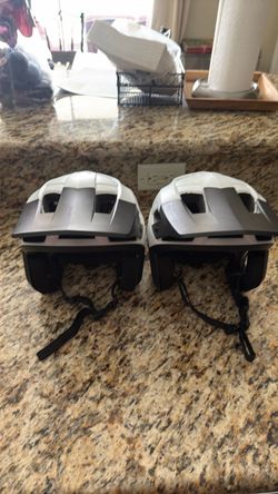 White 3/4 Bike Helmets – Set of 2