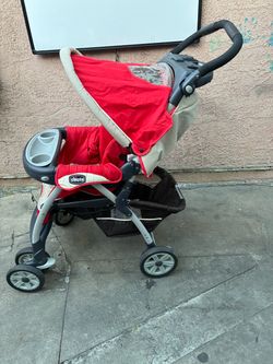 Chicco Baby Stroller Red and Tan