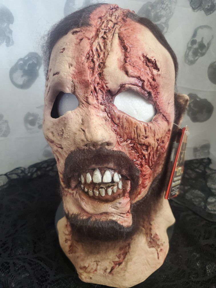 AMC Walking Dead Beard Walker Zombie Mask Halloween Latex  Universal Studios Horror Nights

