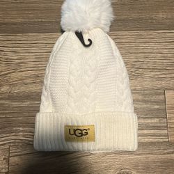 White Ugg Beanie