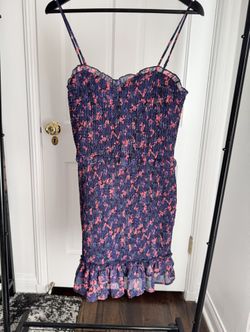 Aqua - Smocked Mini Dress, Size Large