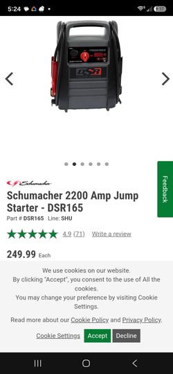 Schumacher DSR165 2200 Amp Jump Starter