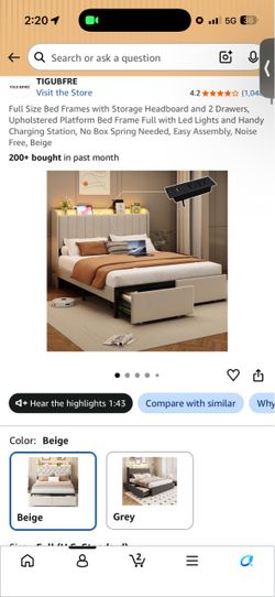 Amazon brand, new bedframe FULL SIZE original price $160