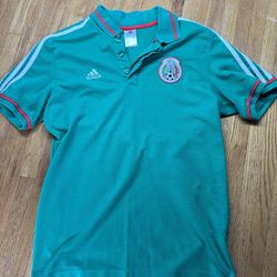 Adidas Mexico Men’s Polo Shirt – Green Size Medium