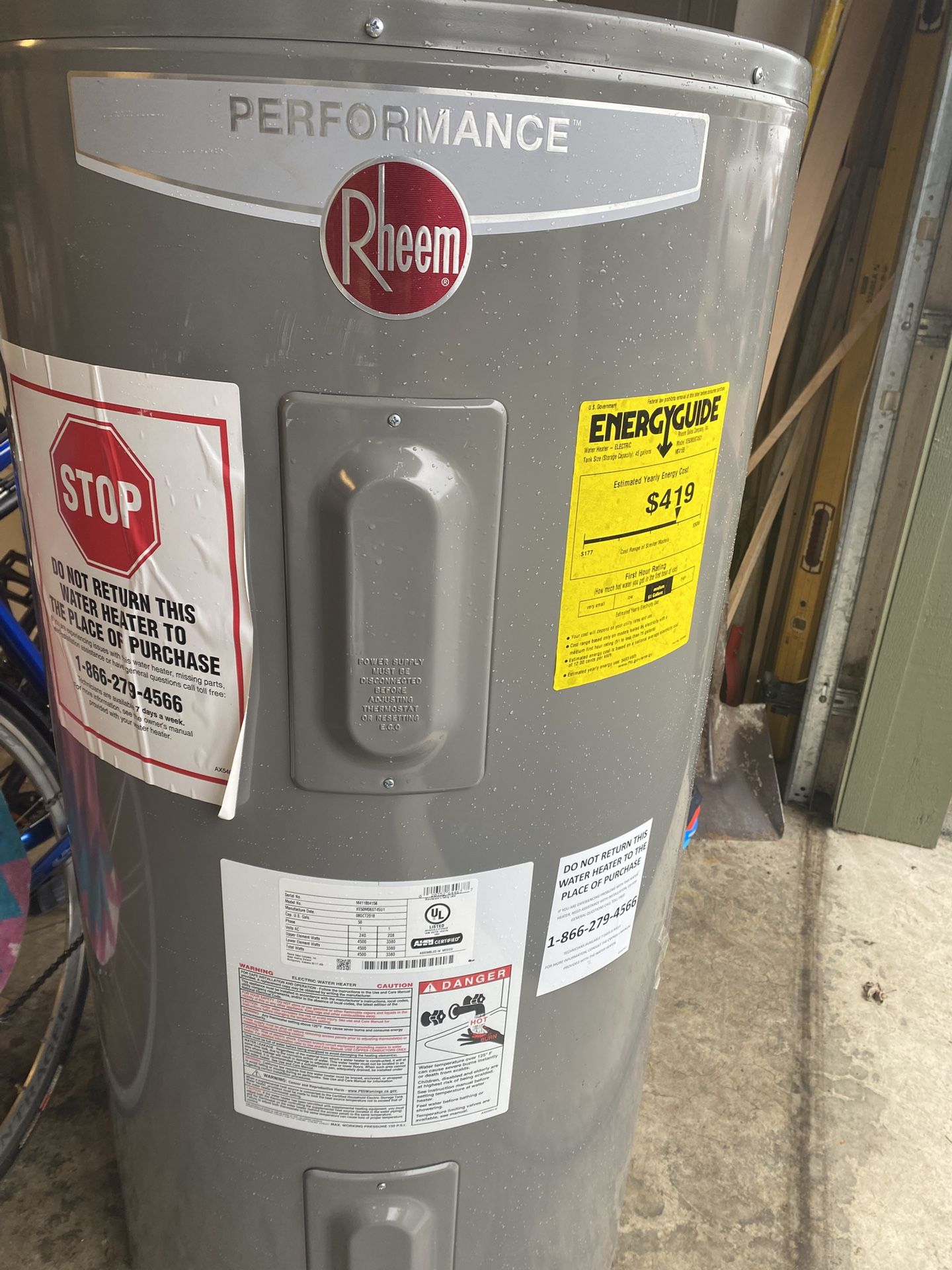 Rheem 50 Gallon Water Heater