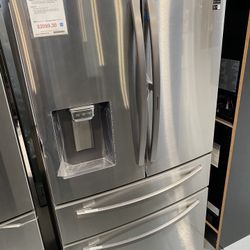 Samsung Stainless Steel 22 Cu. Ft. Food Showcase Counter Depth 4-Door French Door Refrigerator 