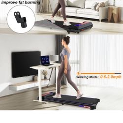 Walking Pad Under Desk Treadmill with Incline for Home and Office,Remote Control LED Display 3 in 1 Portable Mini Walking Jogging Machine