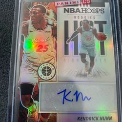 Kendrick Nunn Nba Hoops Rookies Holographic Hot Signature Card 