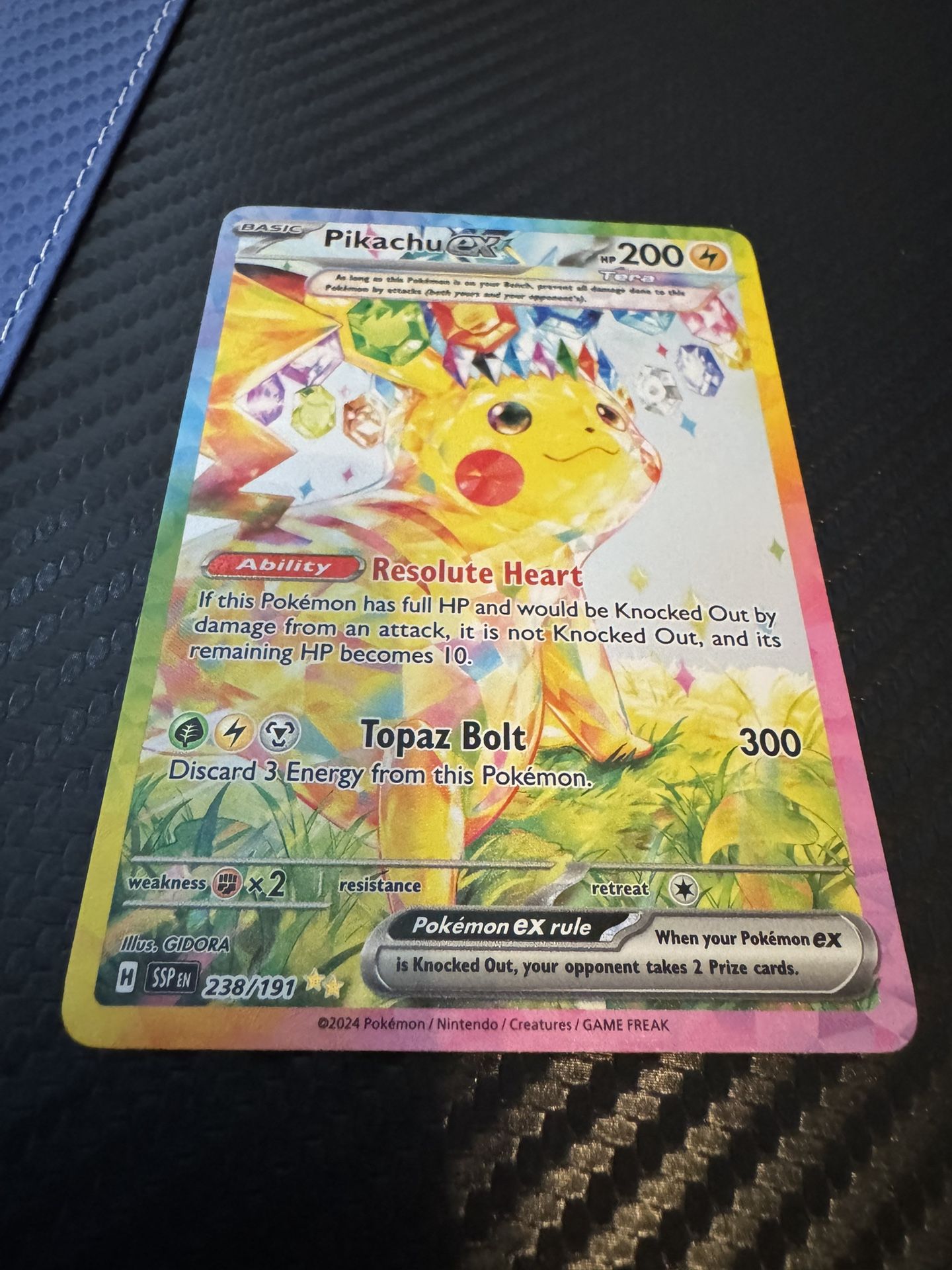 Pikachu Ex 238/191 Surging Sparks SIR