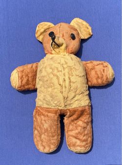 Vintage Primitive Well-Love 16” Teddy Bear Button Eyes Good Condition