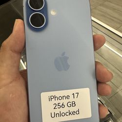 iPhone 17 unlocked. Cash or $10 down w/approval