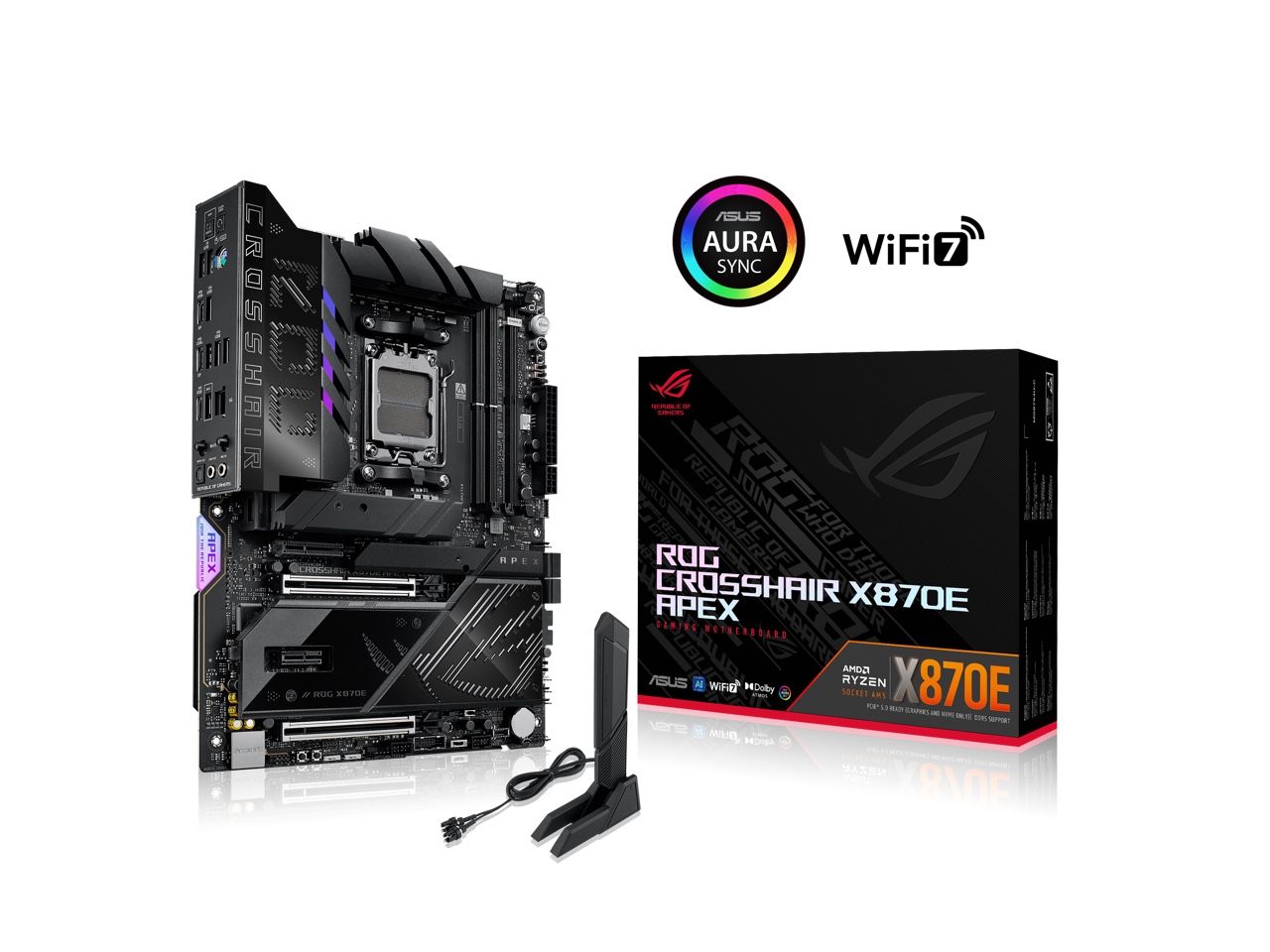 ASUS ROG CROSSHAIR X870E APEX AMD X870E AM5 ATX motherboard