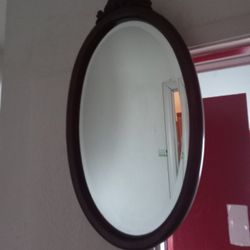 Beautiful Mohagany Hand Carved Antique Mirror  $80