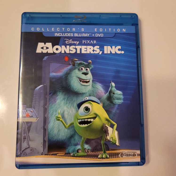 $5 BLU RAY / DVD COMBO MOVIE. MONSTERS , INC. BLU RAY / DVD ONLY. NO DIGITAL. $5 OR TRADE FOR A MOVIE TITLE I DO NOT ALREADY OWN.