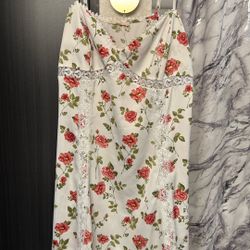 white floral dress