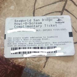 Sea World Howl Scream Ticket