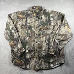 Cabela's Realtree Men's XL Camo Long Sleeve Button Up Shirt Hunting #227