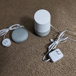 Google Home Speaker + Google Home Mini