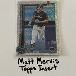 Matt Mervis Miami Marlins DH Topps Short Print Insert Card. 