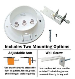 SciencePurchase 8 Pack Outdoor LED Solar Lights with Brackets - Water Resistant, Automatic On at Night/Off at Sunrise.
