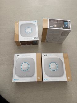 brand-new, sealed Google Nest Protect 2nd Gen Wired Smoke & Carbon Monoxide Detectors