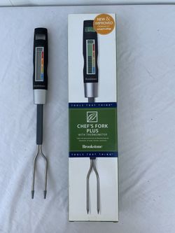 Brookstone digital temperature chef’s fork plus, new.