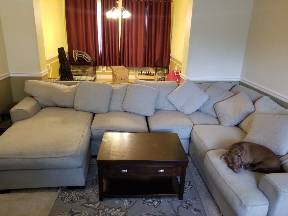 Giant Sectional Couch With Matching Lift Top Coffee Table