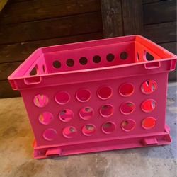 Selling pink plastic bin