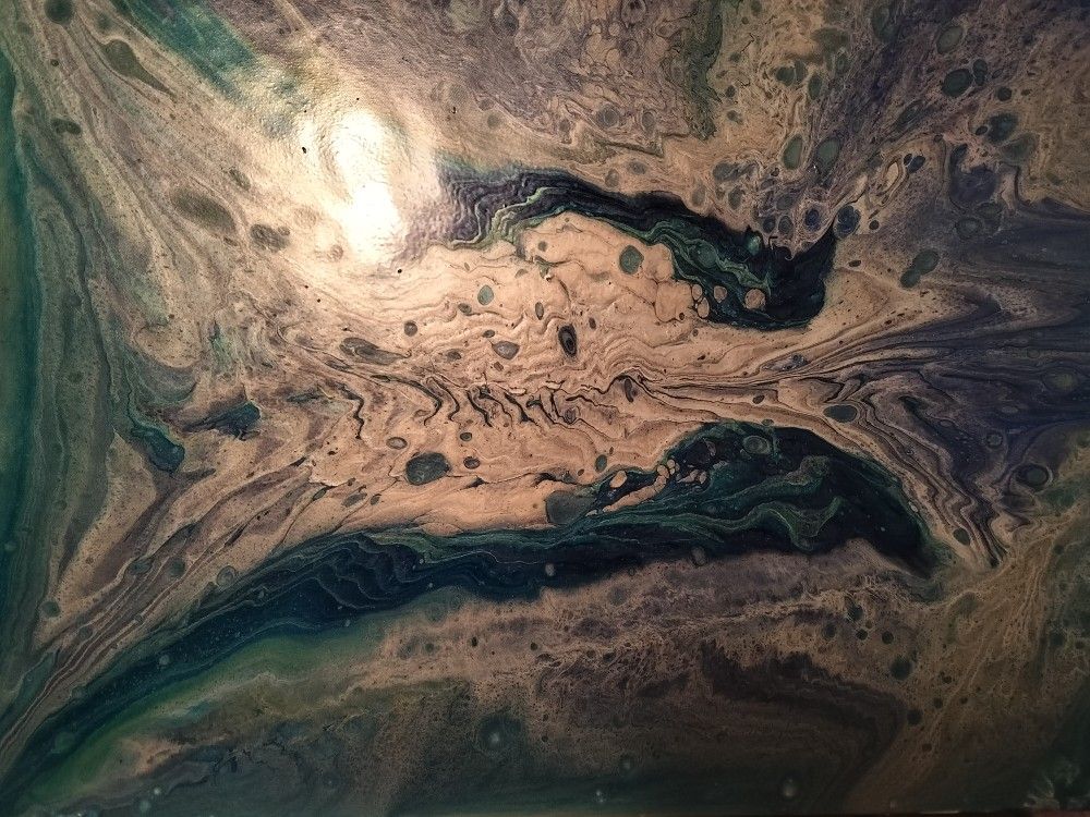 Huge Water Style Pour Painting