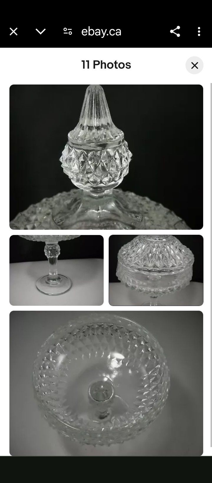 Vintage Indiana Glass Candy/nut Dish