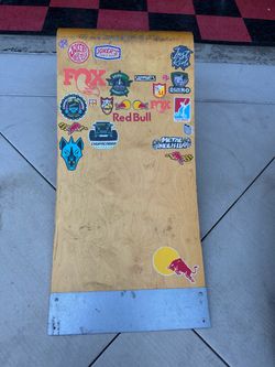 Wooden Skate Ramp Section with Metal Coping
