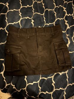 Black Cargo Skirt 