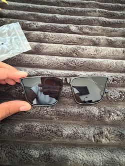 Black Square Frame Mirrored Sunglasses