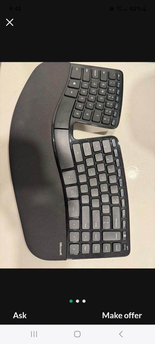 Microsoft Sculpt ergonomic keyboard. .(Regular Price $ 399)