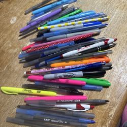 Free - Assorted Pens And Markers