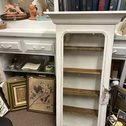 Lovely Vintage Wood & Glass Display Cabinet