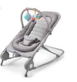 Ingenuity Summer by Ingenuity 2-in-1 Baby Bouncer & Rocker Duo for Infants, Light Gray Tweed