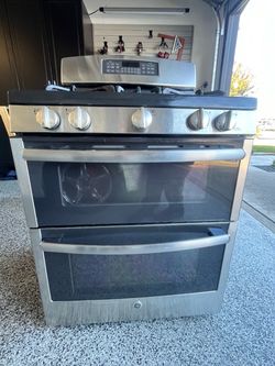 GE Stainless Steel Double Oven Gas Range