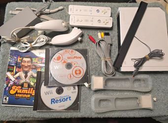 Nintendo wii video game console with games