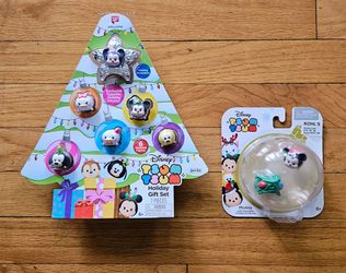 Disney Tsum Tsum Christmas Holiday Gift Set 7 Pc Tree & Mickey Accessory Lot