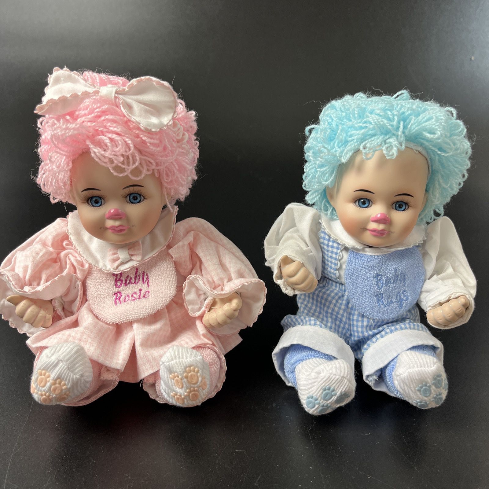 Vintage 2000 Marie Osmond Porcelain Baby Twins Rosie & Rags Dolls Set Keepsake