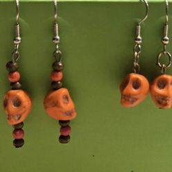 Day Of The Dead Skull  Earings