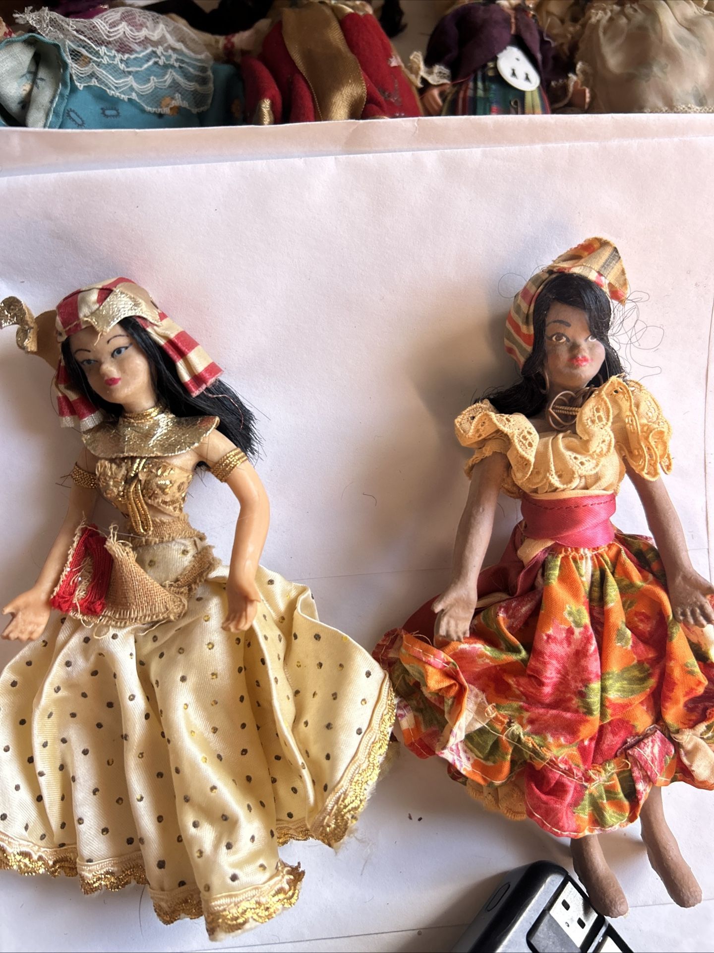 1950 Vintage Egyptian Flagg Doll And Dominican Doll