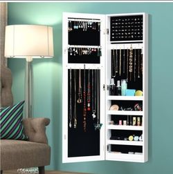 Large Mirrored Jewelry Cabinet